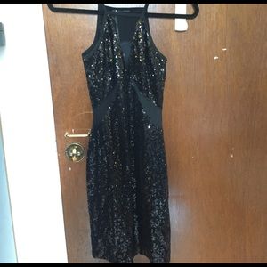 Black sequin dress