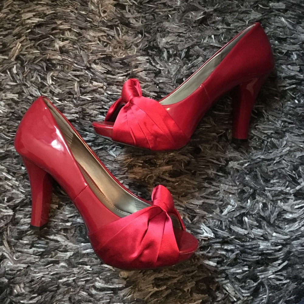 Red Open-Toed Heels