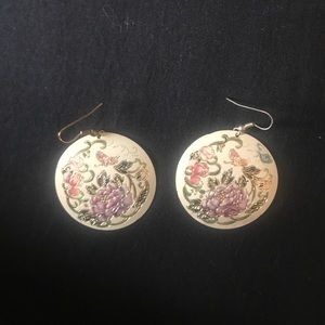 Hoop earrings -flowers