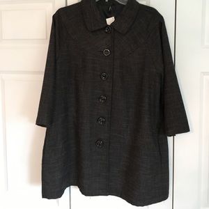 Chocolate brown 3/4 sleeve jacket