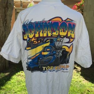 Racing Flames Vintage Neon Tshirt Rainbow Levi