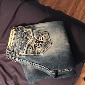 Jean shoes western style pants