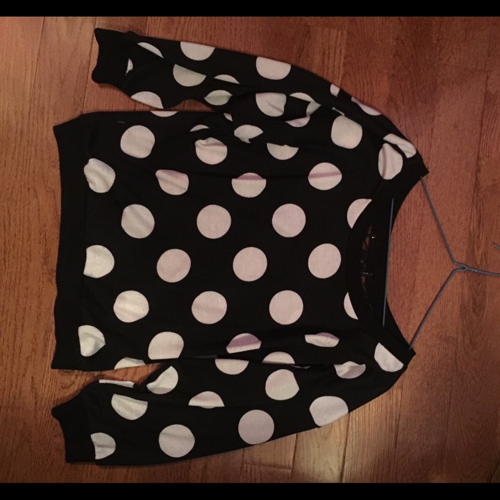 Polka dot long sleeve shirt