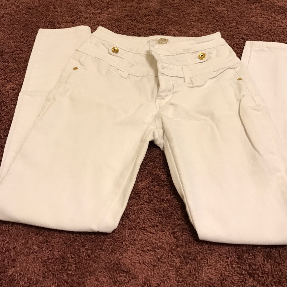 White High Rise Jeans