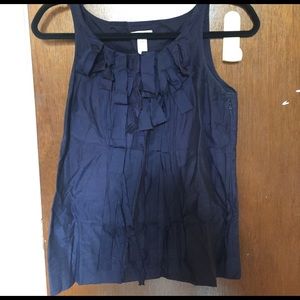 Blue linen J Crew blouse