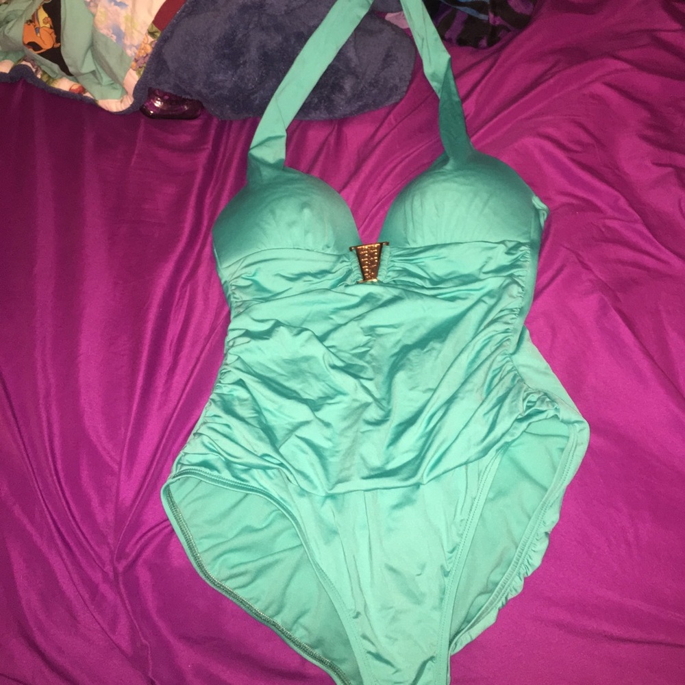 Teal bathing suit one piece