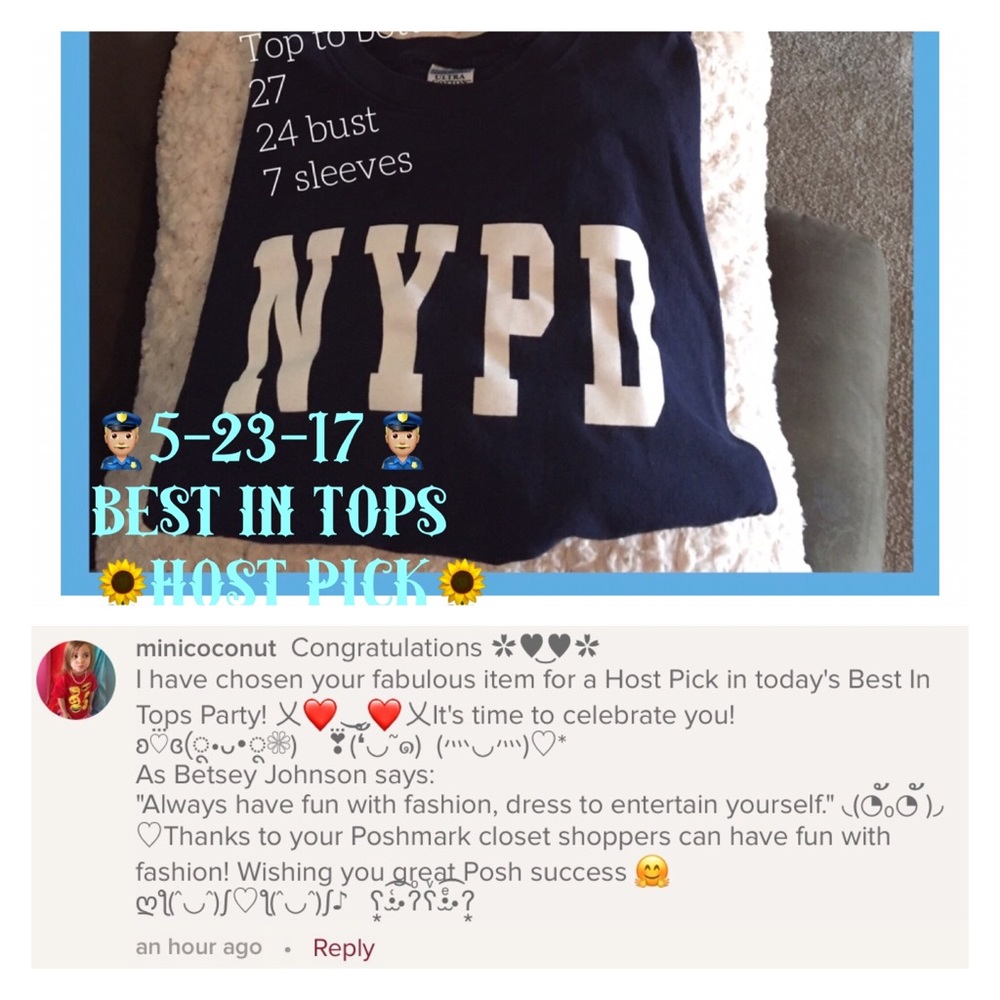 NYPD long sleeve shirt. 👮🏼HOST PICK👮🏼