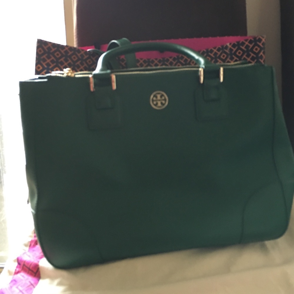 Tory burch Robinson double zip tote
