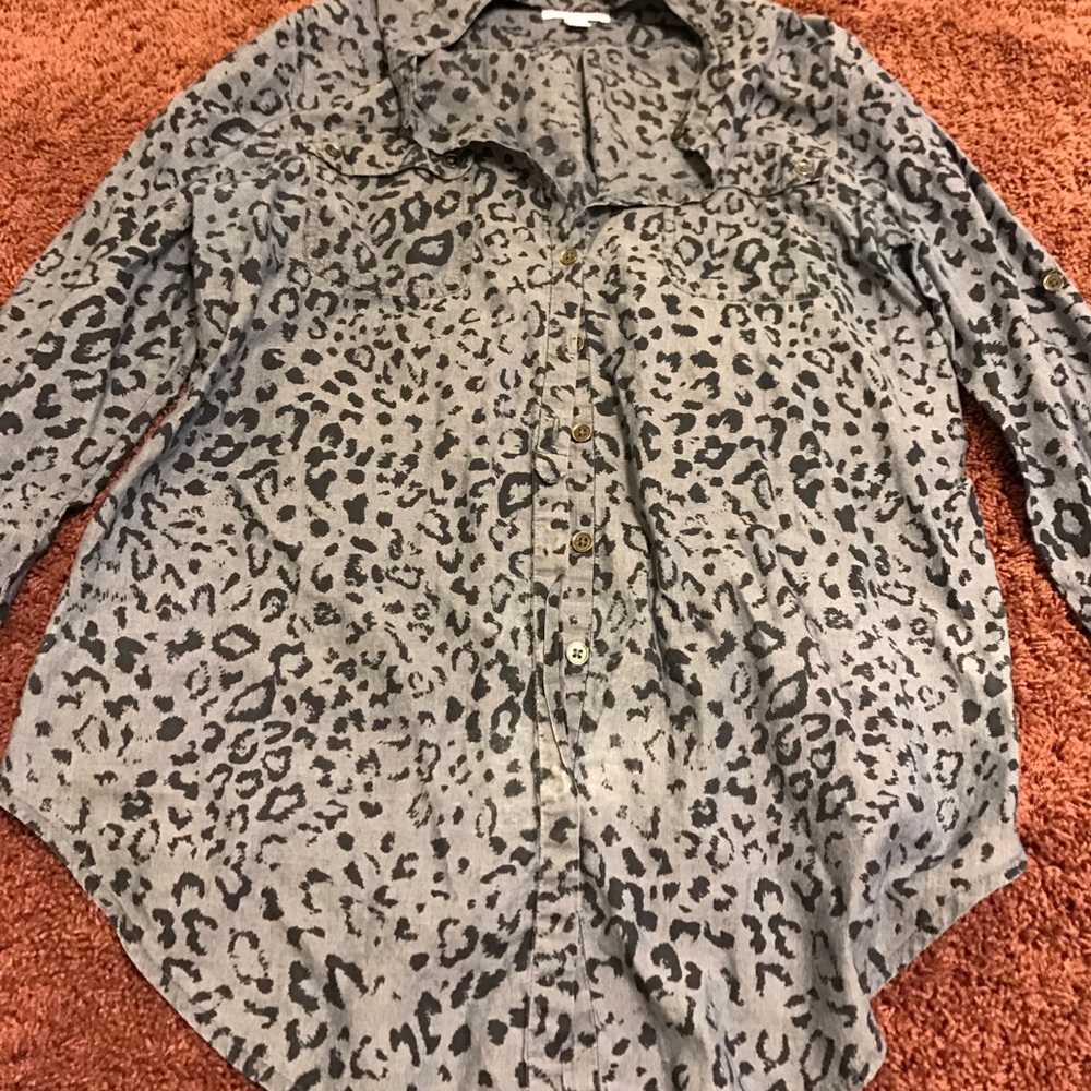 Blue Cheetah Blouse