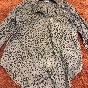 Blue Cheetah Blouse