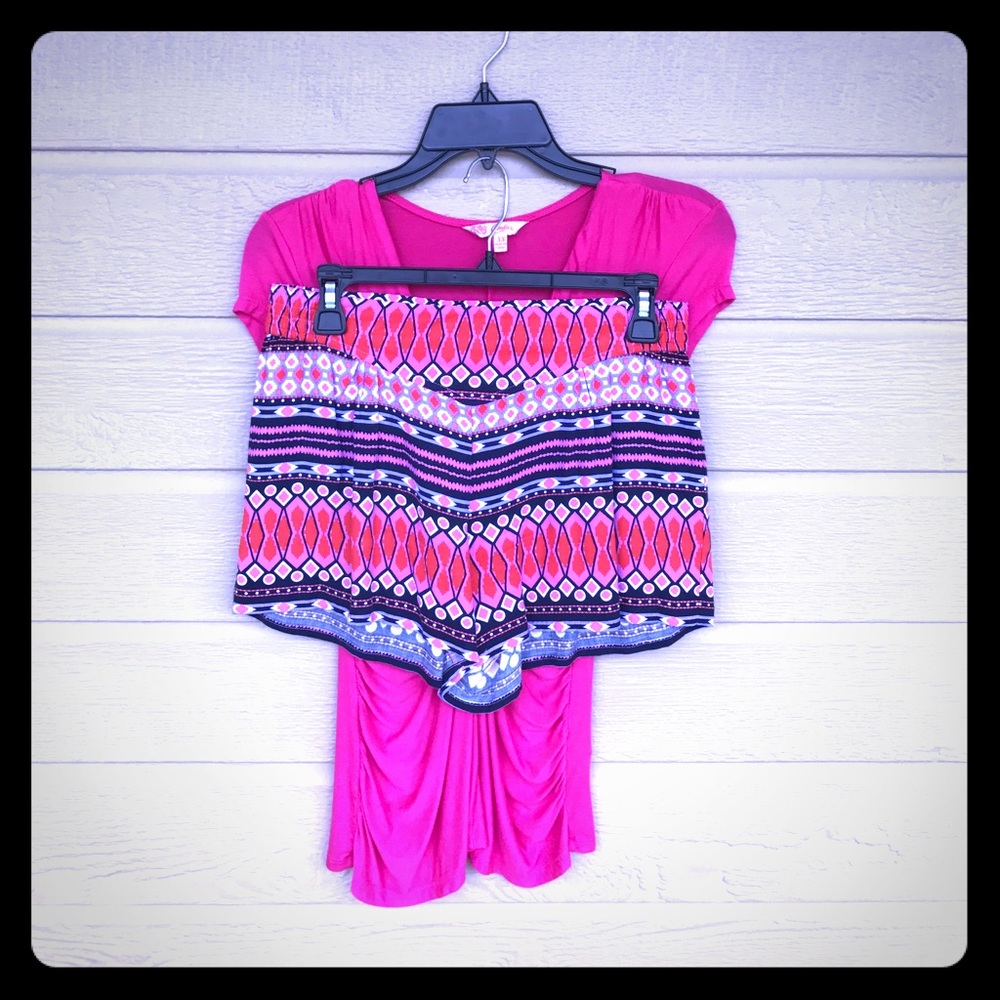 L Amour Nanette Lepore Bundle Top/Patterned Shorts