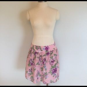 Floral Elastic Waist Band Skirt