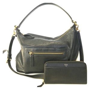 Fossil leather purse and wallet bundle