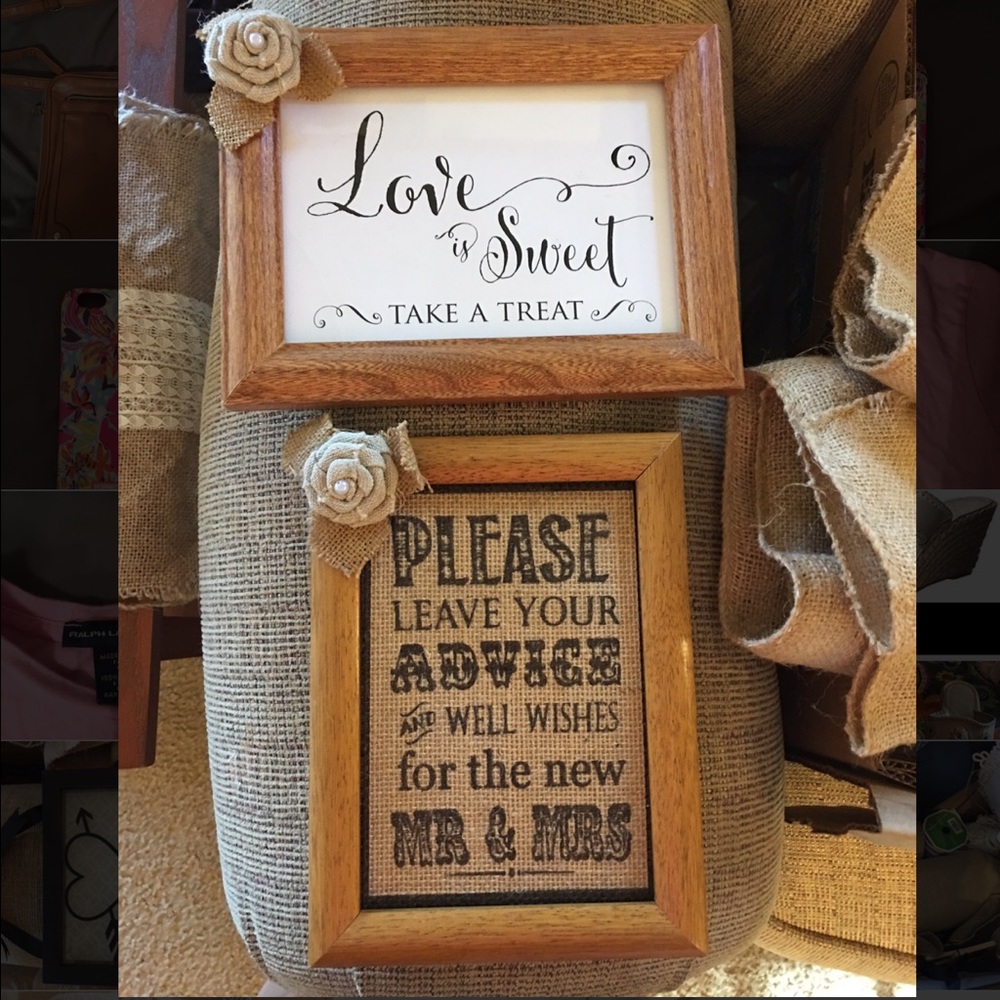 Two small wedding signs!