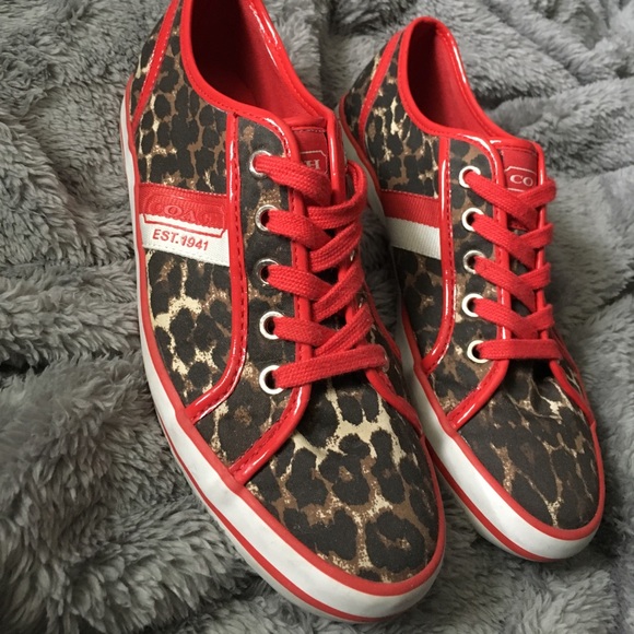 Coach Shoes - Coach cheetah print sneakers