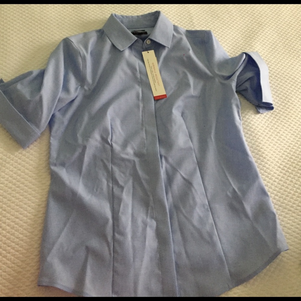 Women's Talbots blue buttoned down shirt