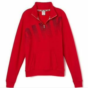 Pink Victoria Secret Red Half Zip