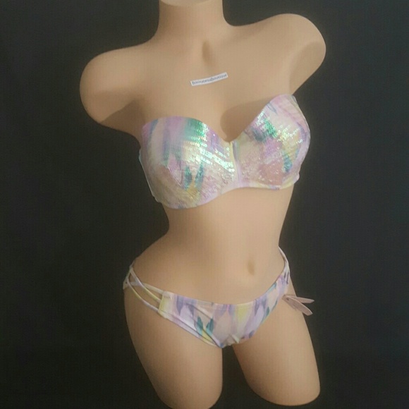 Victoria's Secret 34DD SEQUINED BIKINI BUNDLE