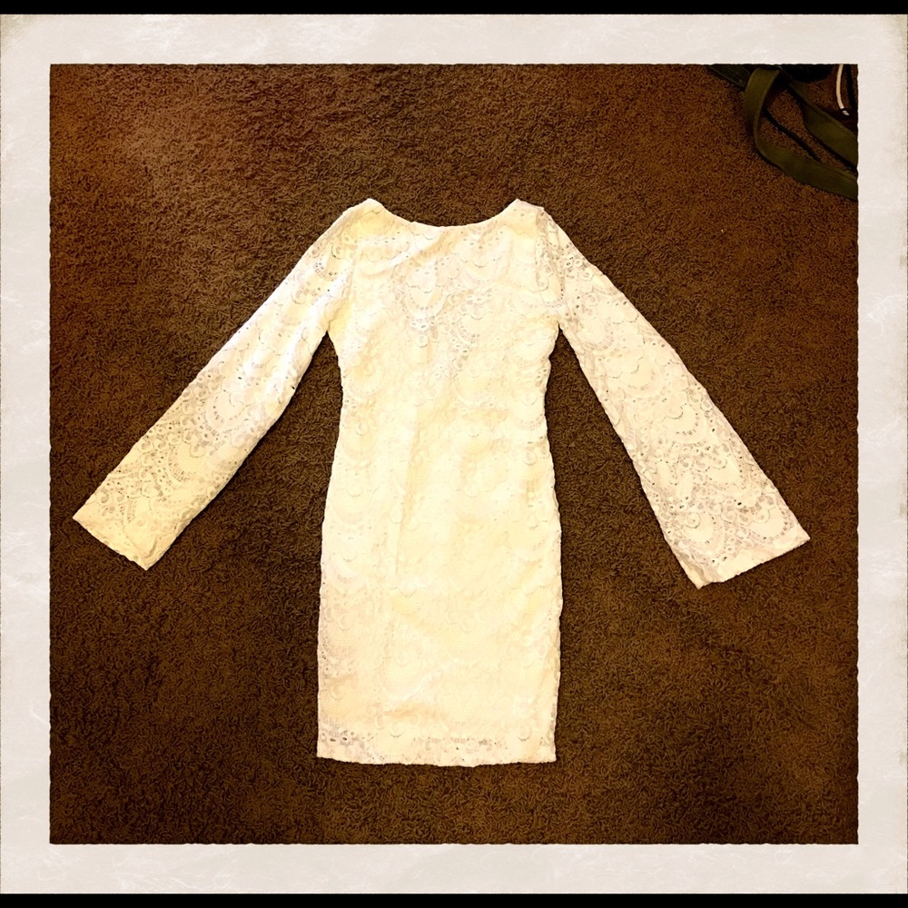 Free people midi white lace dress