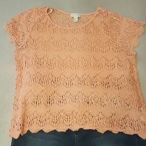 Salmon Crochet Top