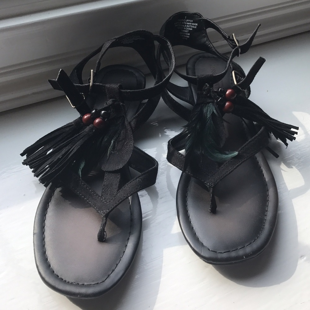 Black Tribal Sandal Sz. 7