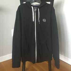 NWOT Mens express black zip up hoodie