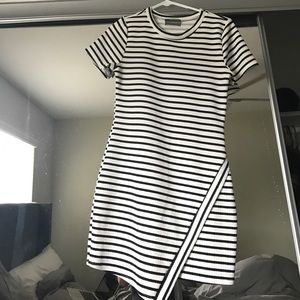 Black and white stripped dress