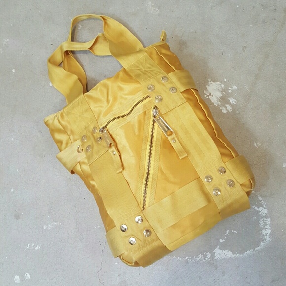 Juicy Couture Handbags - Juicy Couture Yellow Seat Belt Tote Bag