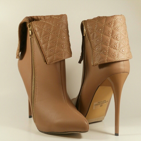 TAN FOLD DOWN BOOTIES - Picture 2 of 2