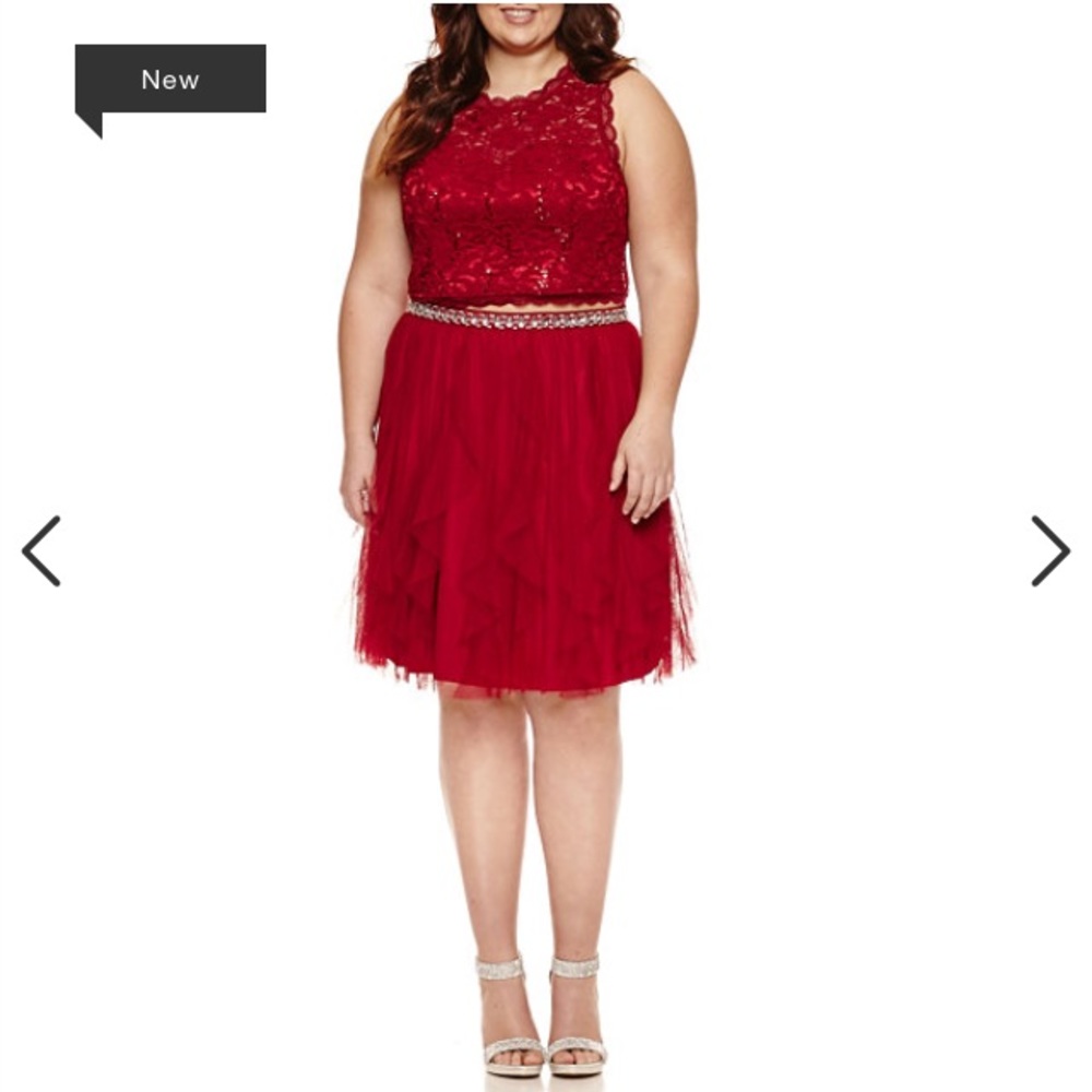 blue two peice homecoming dress