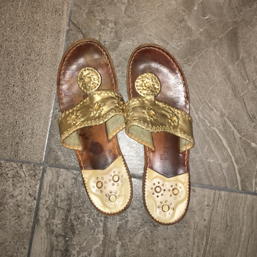 Gold jack Rogers sandals