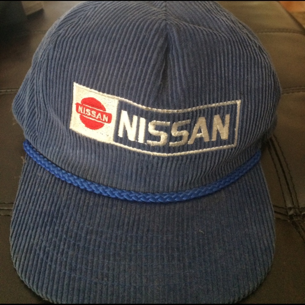 Vintage Nissan blue corduroy hat