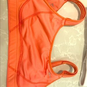 Orange Nike dri fit bra size medium