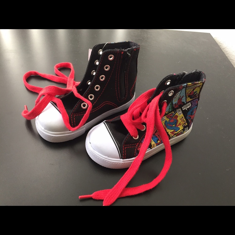 Converse like spider man high cut shoes
