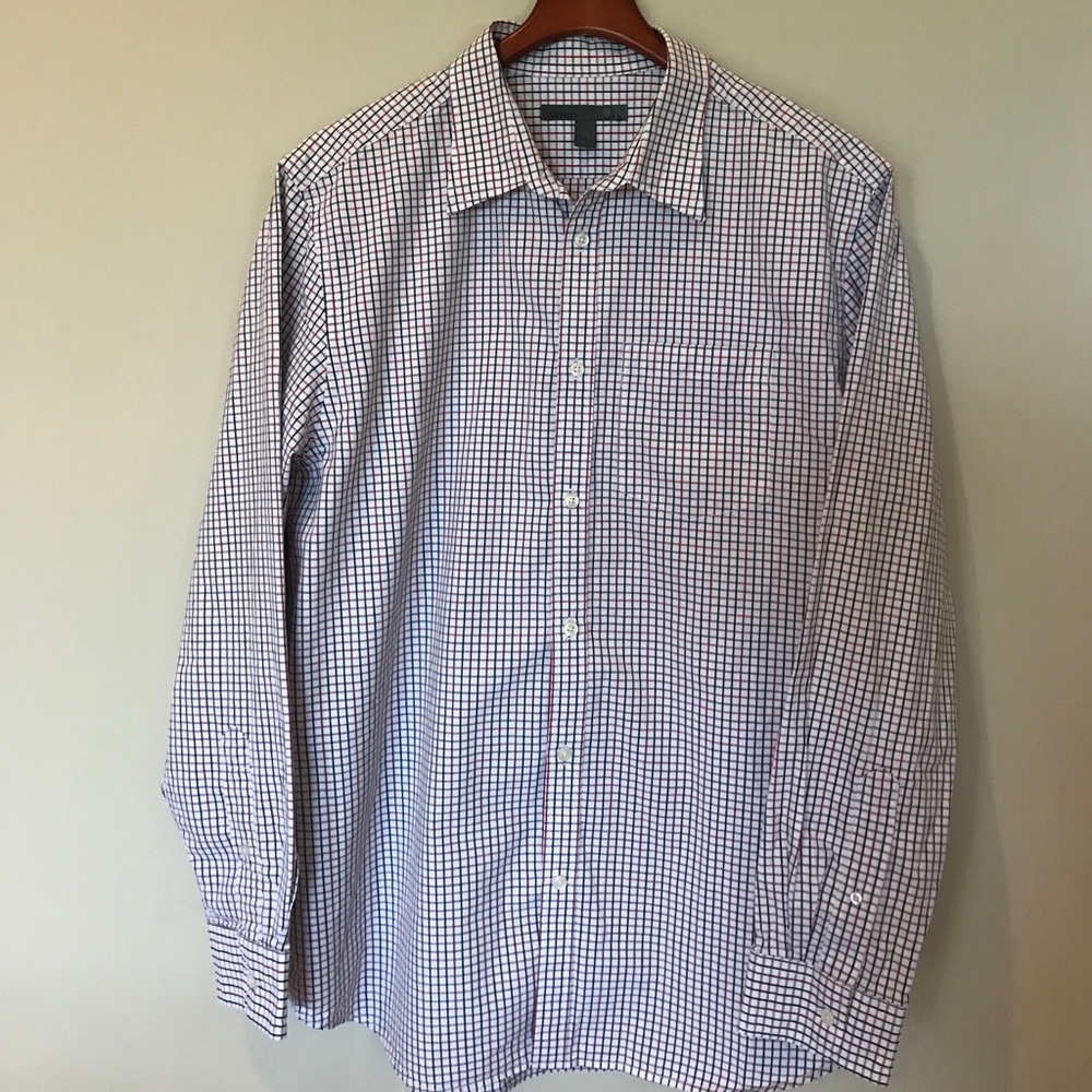 Red White & Blue checkered Old Navy Shirt Lg