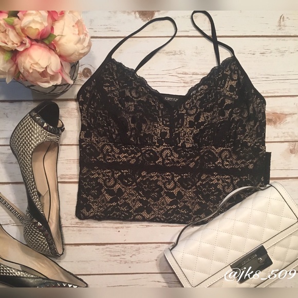 Karen Kane Tops - ♦️3/$15♦️Karen Kane - M Black lace tank top