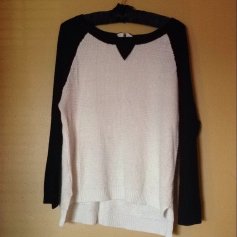 Black/White Tee Sweater