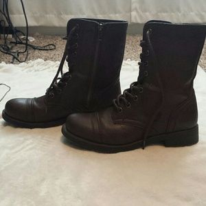 Brash brown combat boots