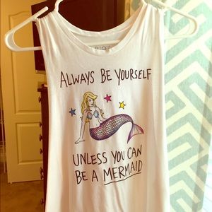 NWT Mermaid Sleeve Cut off Tank