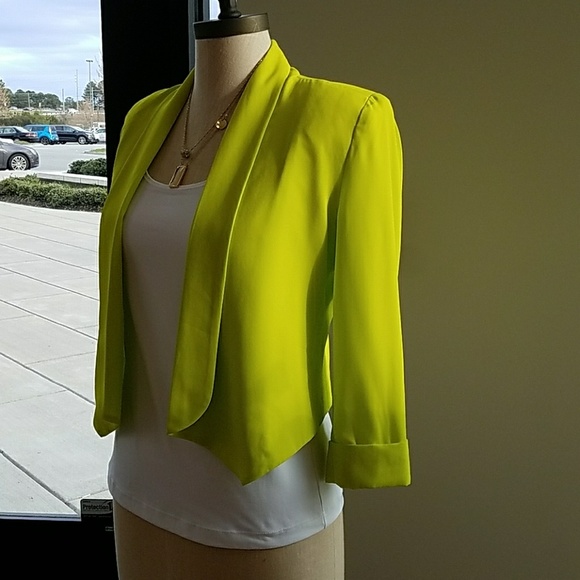 NWT Arden B Electric Lime Blazer - Picture 2 of 4