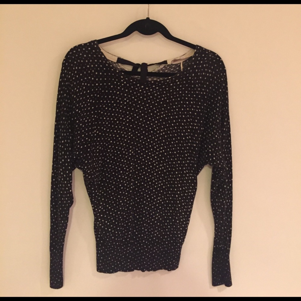 Loft Neck Tie Sweater
