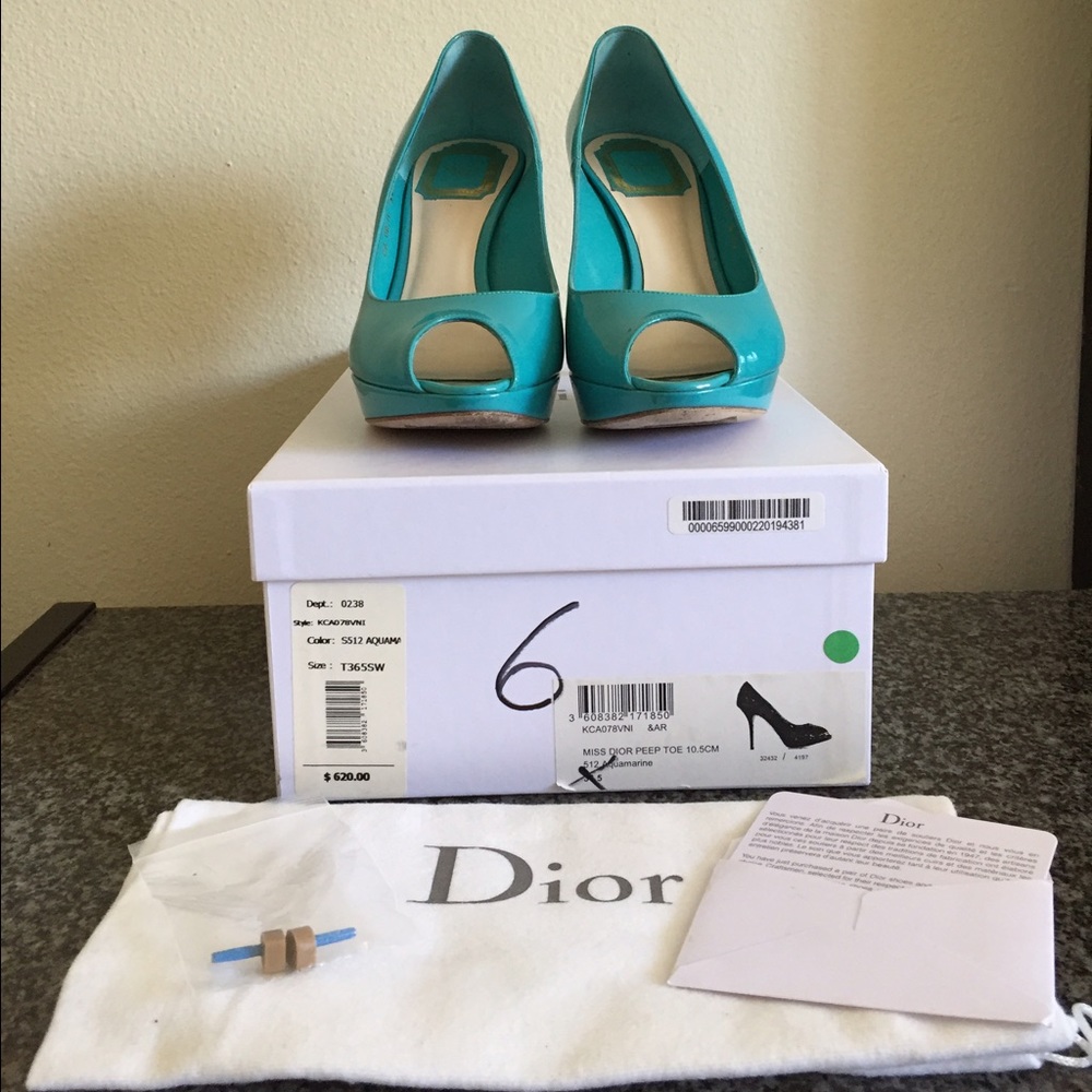Christian Dior 'Miss Dior' Peep toe platform pump