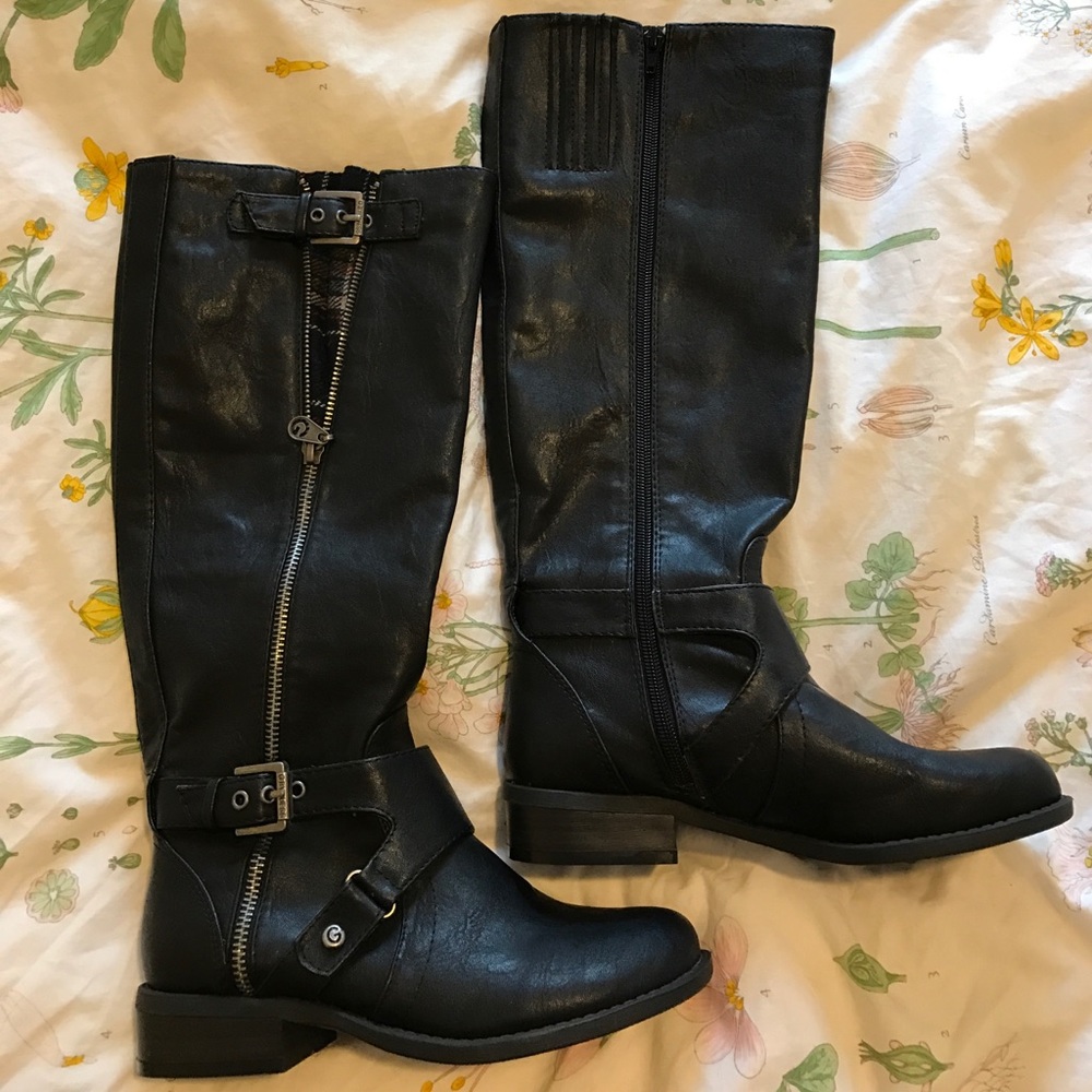 Guess tall black boots