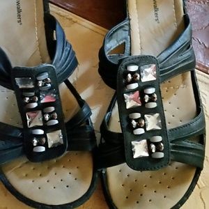Cloudwalker Jeweled Sandals Sz 9W