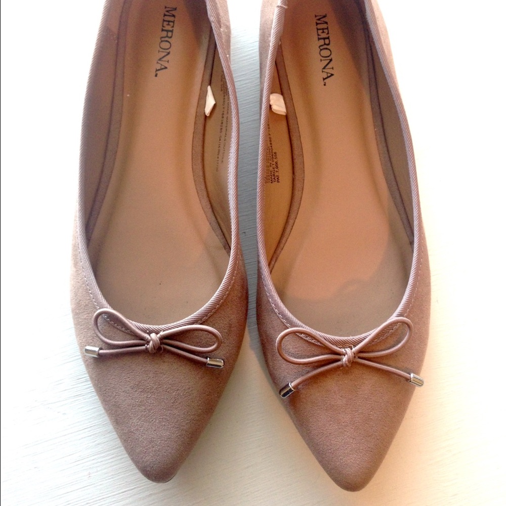 Suede Taupe Merona Flats