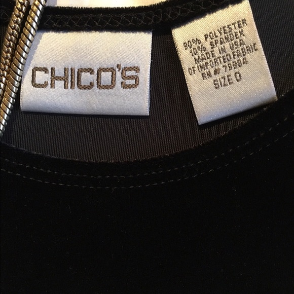 Chico's Black Velour Tank 💋 EUC. 💋 Size 0 - Picture 2 of 2