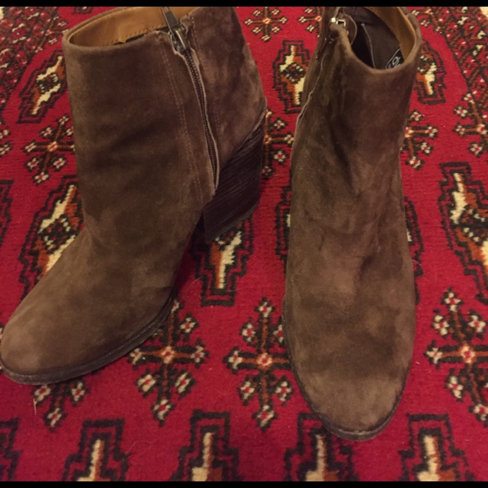 Brown Suede Booties
