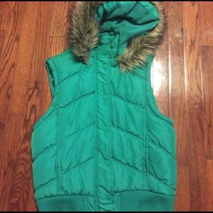 Aeropostale green vest.