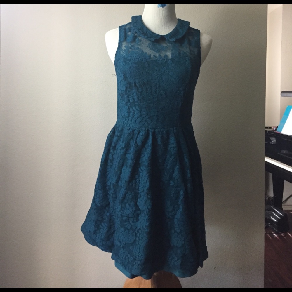 Teal lacy dress