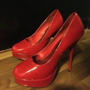 Red high heels, size 8. Charlotte Russe